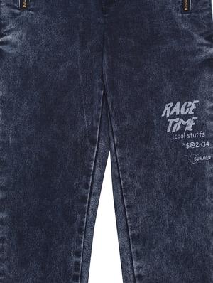 navy blue cotton joggers trouser - 17421870 - Standard Image - 3