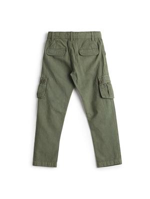 green cotton cargos trouser - 17421872 - Standard Image - 2