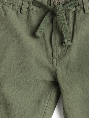 green cotton cargos trouser - 17421872 - Standard Image - 3