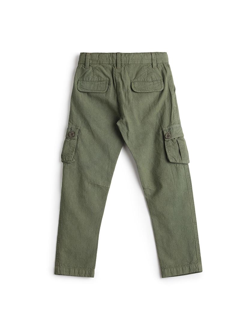 green cotton cargos trouser - 17421872 - Zoom Image - 2