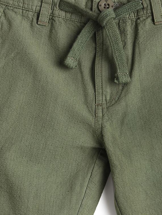 green cotton cargos trouser - 17421872 - Zoom Image - 3