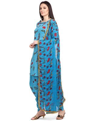 floral unstitched suit - 17421897 - Standard Image - 2