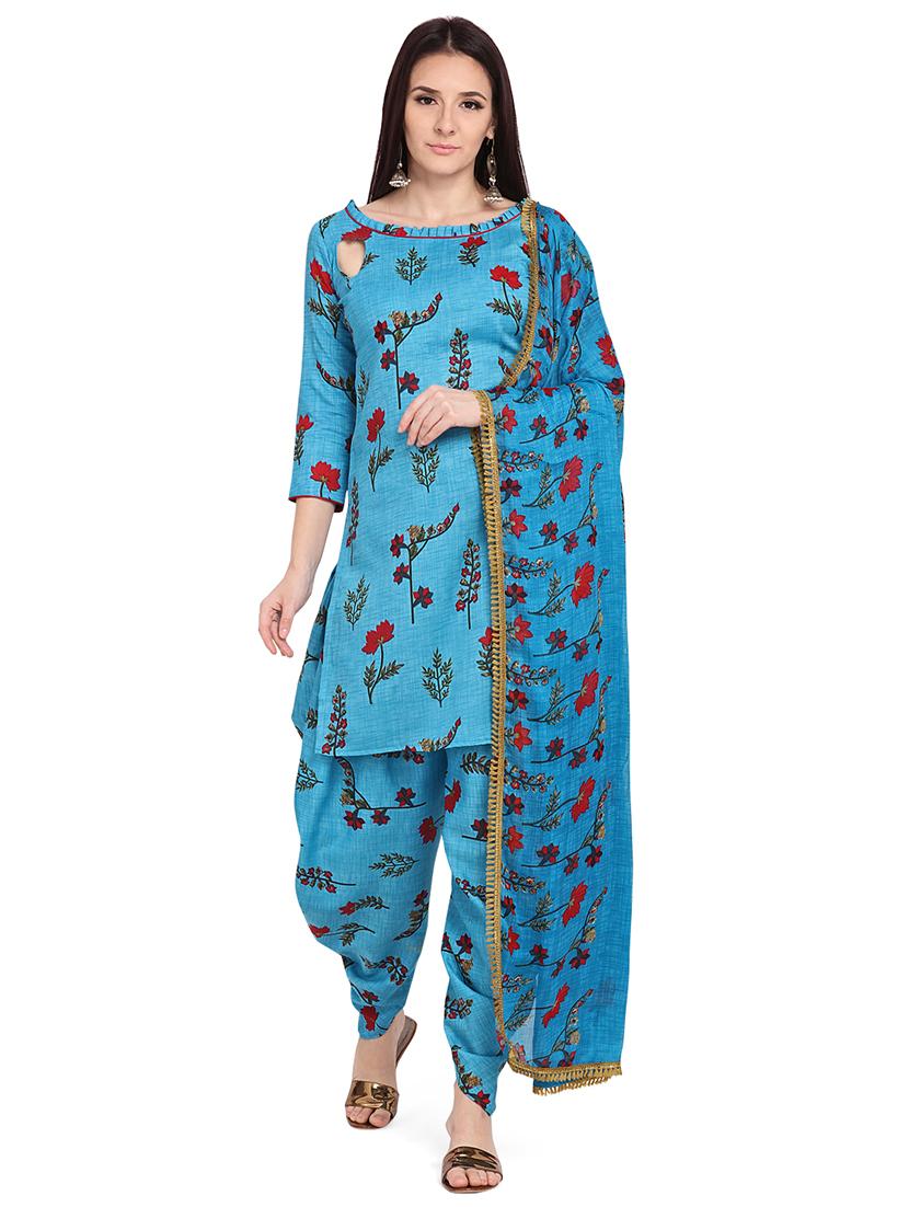 floral unstitched suit - 17421897 - Zoom Image - 1