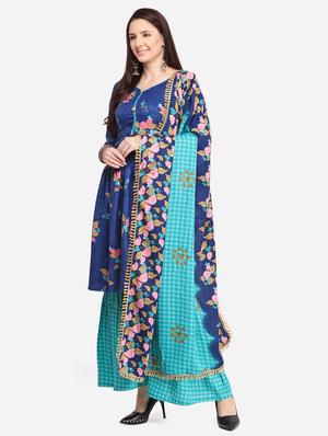 floral unstitched suit - 17421904 - Standard Image - 2