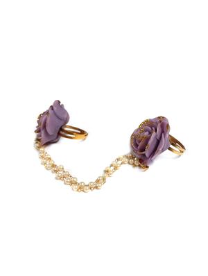 purple metal finger ring - 17421932 - Standard Image - 2