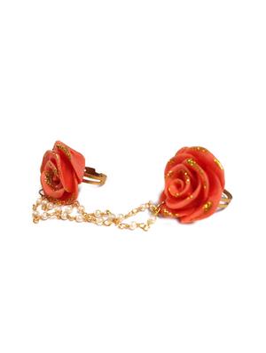 orange metal finger ring - 17421941 - Standard Image - 2