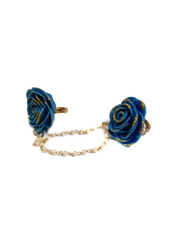 blue metal finger ring - 17421943 - Zoom Image - 2