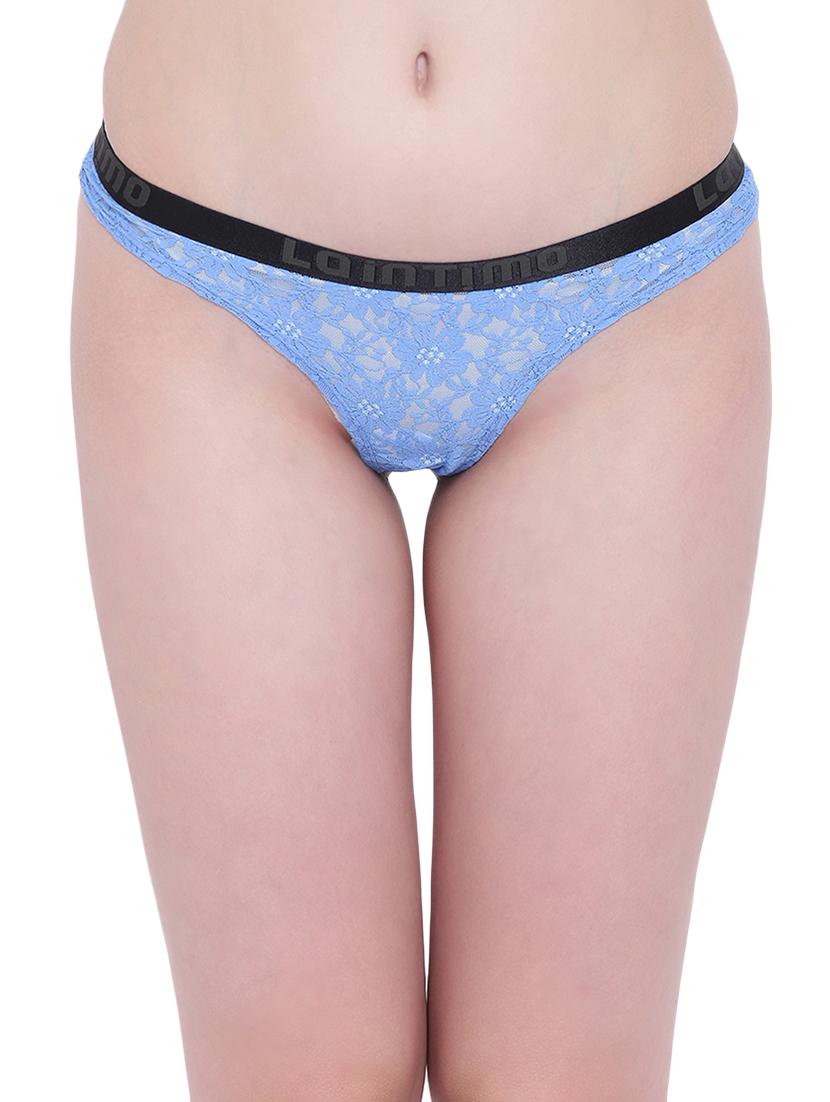 blue nylon thongs panty - 17421997 - Zoom Image - 1