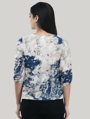 v-neck blouson top - 17422003 - Standard Image - 3
