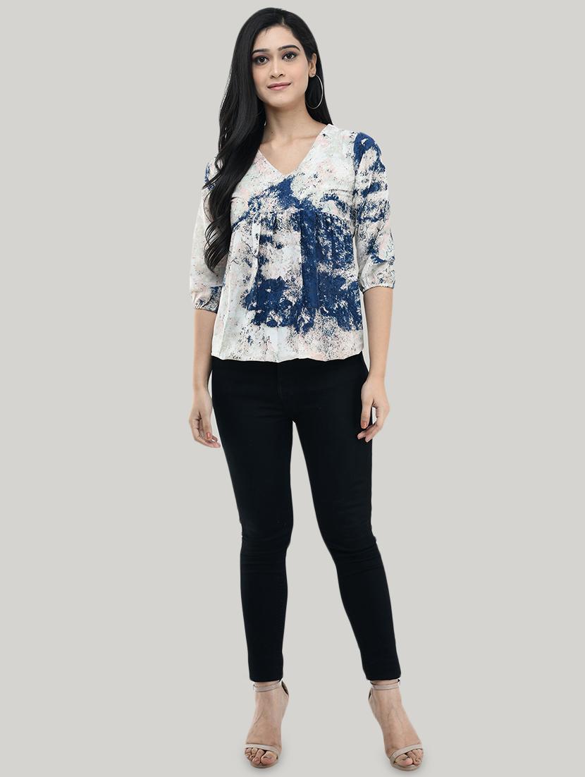 v-neck blouson top - 17422003 - Zoom Image - 4
