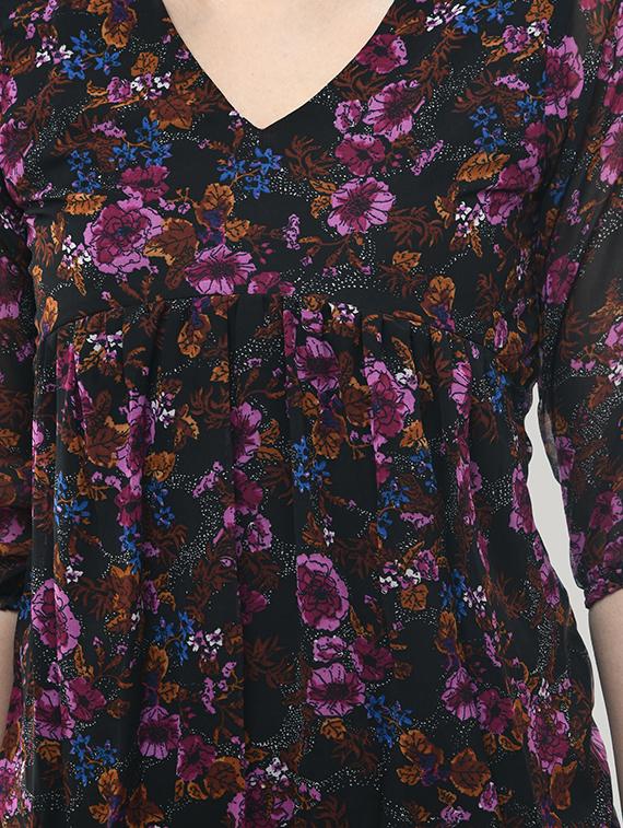 v-neck floral blouson top - 17422007 - Zoom Image - 5