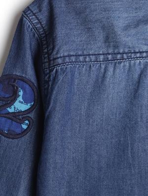 navy blue cotton shirt - 17422081 - Standard Image - 4