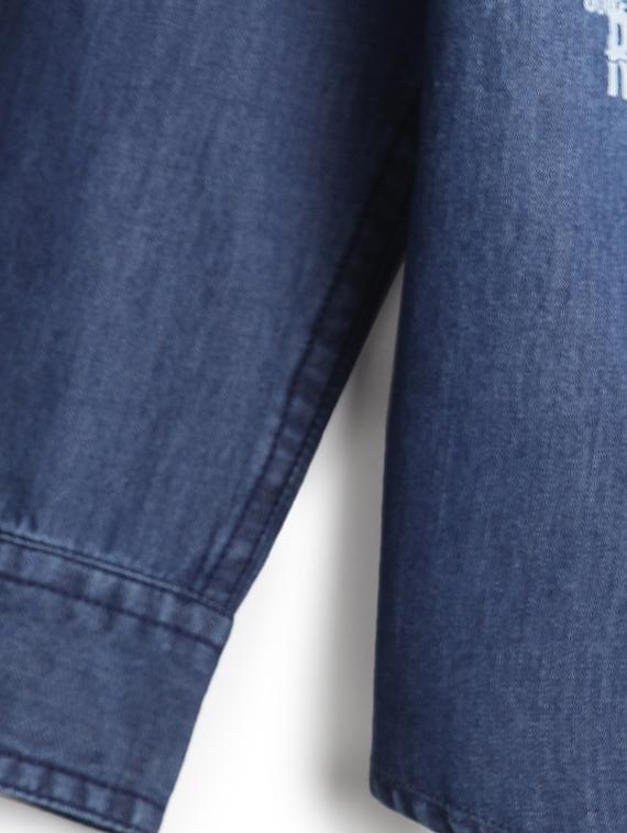 navy blue cotton shirt - 17422081 - Zoom Image - 3