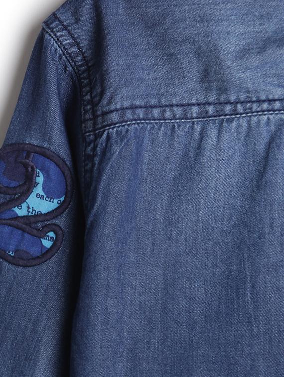 navy blue cotton shirt - 17422081 - Zoom Image - 4