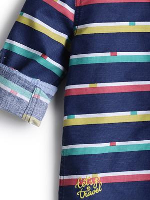 navy blue cotton shirt - 17422083 - Standard Image - 3