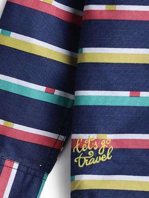 navy blue cotton shirt - 17422083 - Standard Image - 4