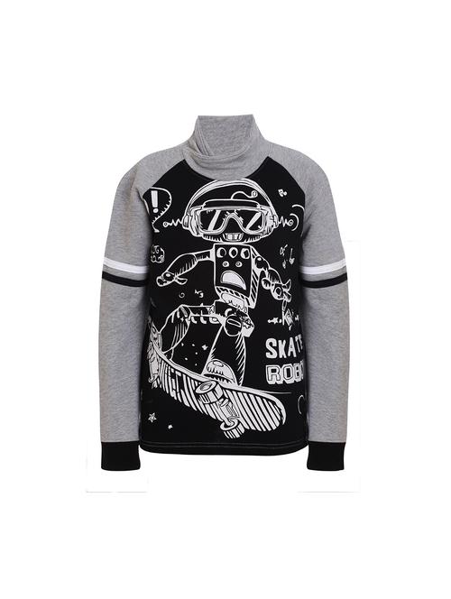 black cotton sweatshirt - 17422087 - Standard Image - 1