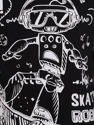 black cotton sweatshirt - 17422087 - Standard Image - 3