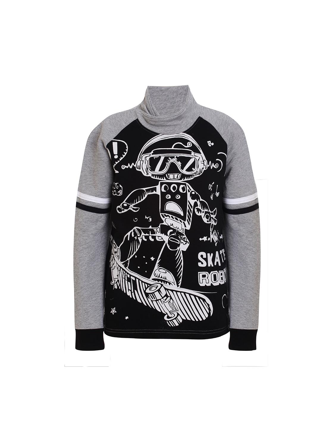 black cotton sweatshirt - 17422087 - Zoom Image - 1