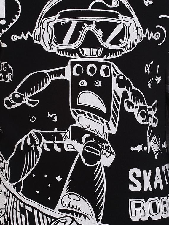 black cotton sweatshirt - 17422087 - Zoom Image - 3