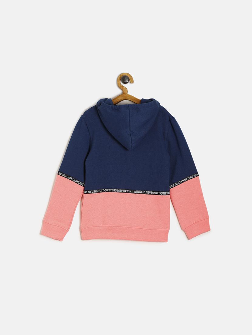 navy blue cotton sweatshirt - 17422088 - Zoom Image - 2