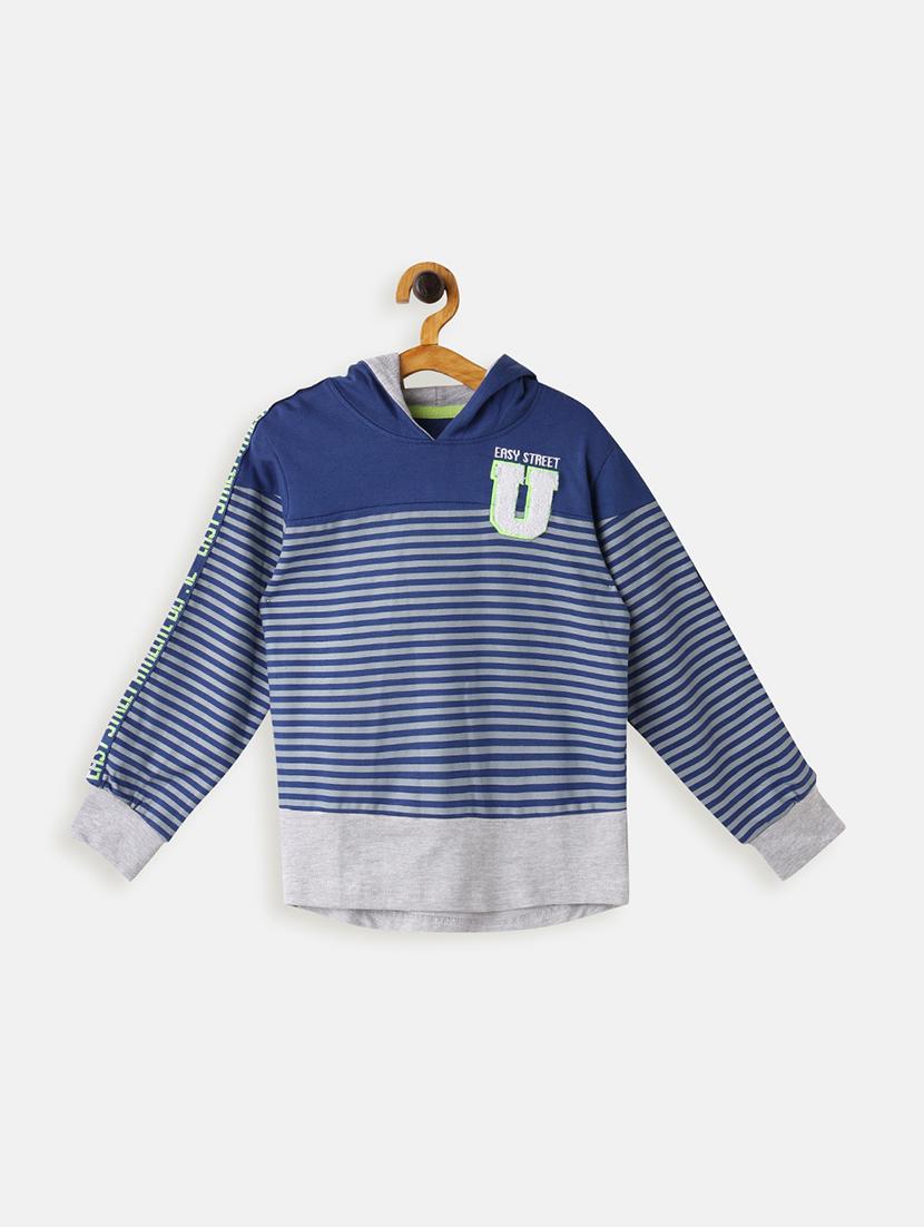 navy blue cotton sweatshirt - 17422090 - Zoom Image - 1