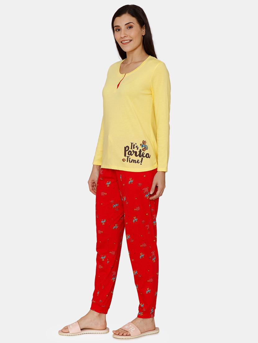 multi colored cotton pyjama nightwear set - 17422223 - Zoom Image - 2
