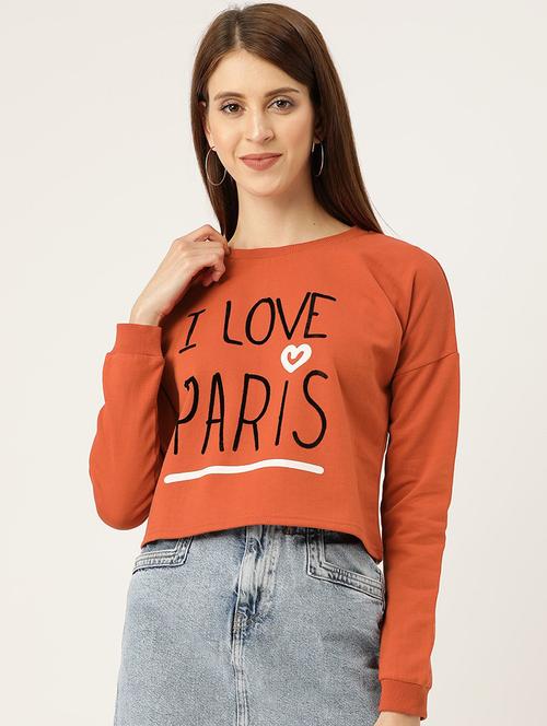 typographic print sweatshirt - 17422284 - Standard Image - 1