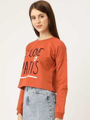 typographic print sweatshirt - 17422284 - Standard Image - 2