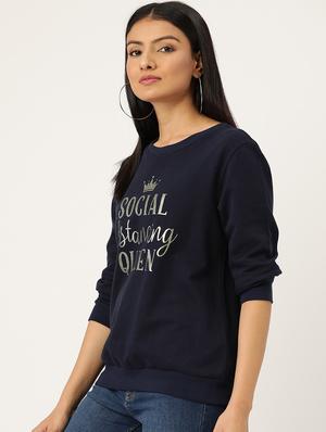 typographic print sweatshirt - 17422286 - Standard Image - 2
