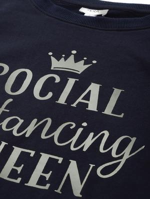typographic print sweatshirt - 17422286 - Standard Image - 5