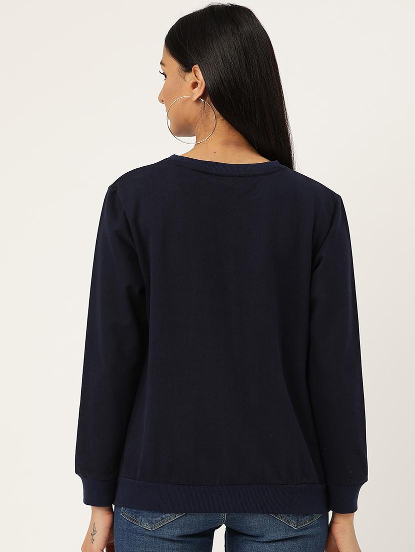 typographic print sweatshirt - 17422286 - Zoom Image - 3