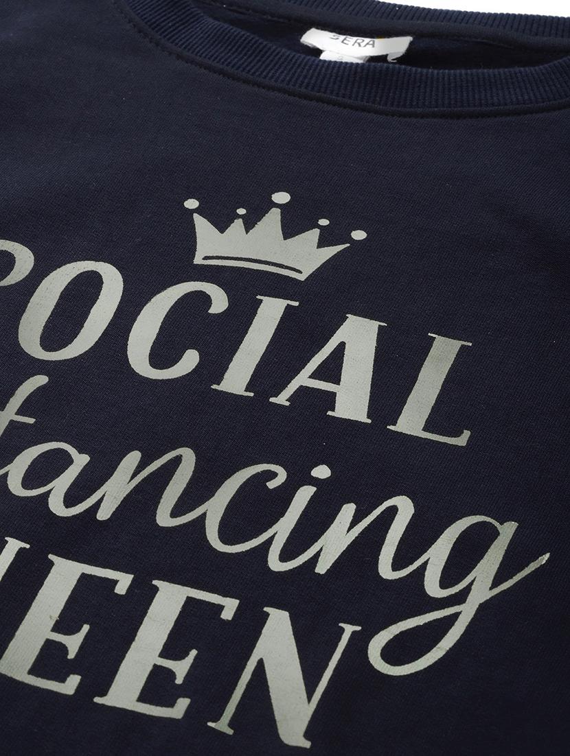 typographic print sweatshirt - 17422286 - Zoom Image - 5