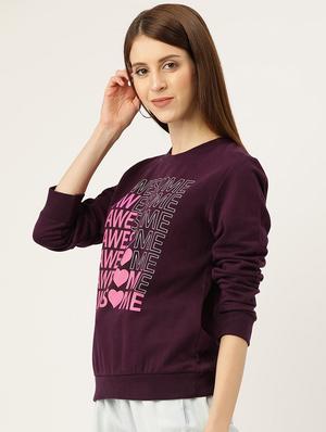 typographic print sweatshirt - 17422290 - Standard Image - 2