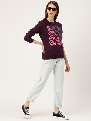 typographic print sweatshirt - 17422290 - Standard Image - 4