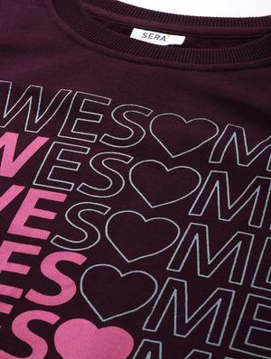 typographic print sweatshirt - 17422290 - Standard Image - 5