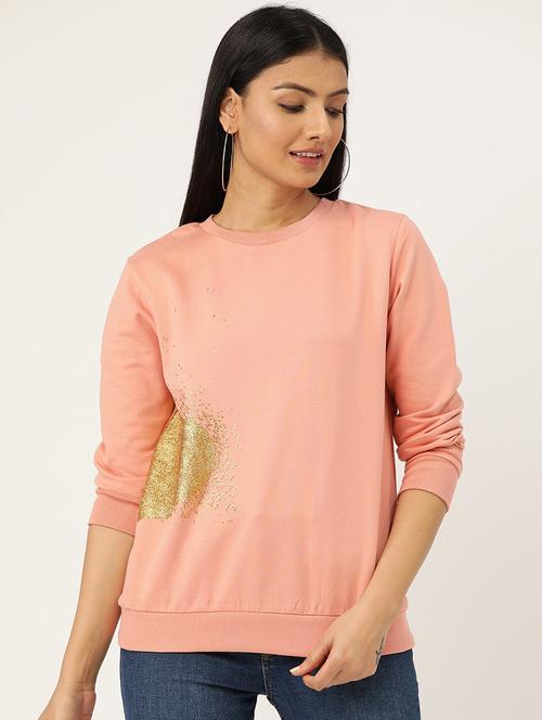 pink fleece regular sweatshirt - 17422291 - Standard Image - 1