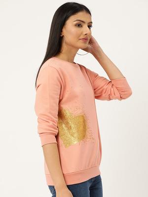 pink fleece regular sweatshirt - 17422291 - Standard Image - 2