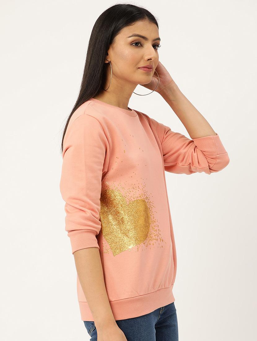 pink fleece regular sweatshirt - 17422291 - Zoom Image - 2
