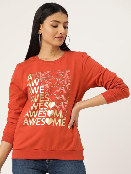 typographic print sweatshirt - 17422295 - Standard Image - 1