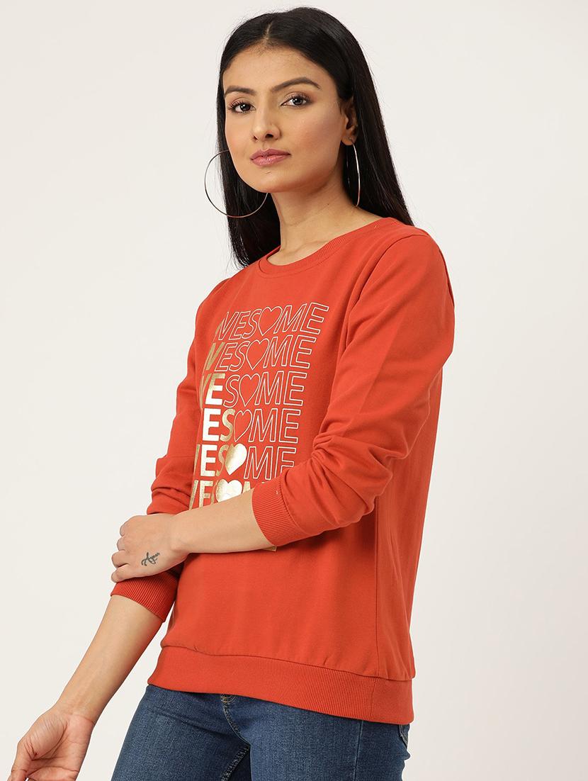 typographic print sweatshirt - 17422295 - Zoom Image - 2