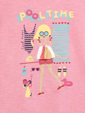 pink cotton jersey regular tee - 17422303 - Standard Image - 3