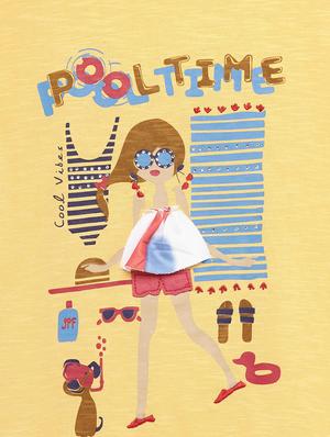 yellow cotton jersey regular tee - 17422304 - Standard Image - 3