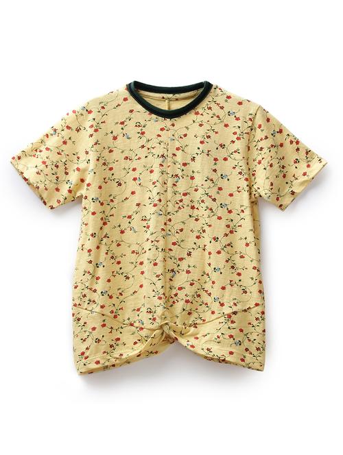 yellow cotton jersey regular tee - 17422306 - Standard Image - 1