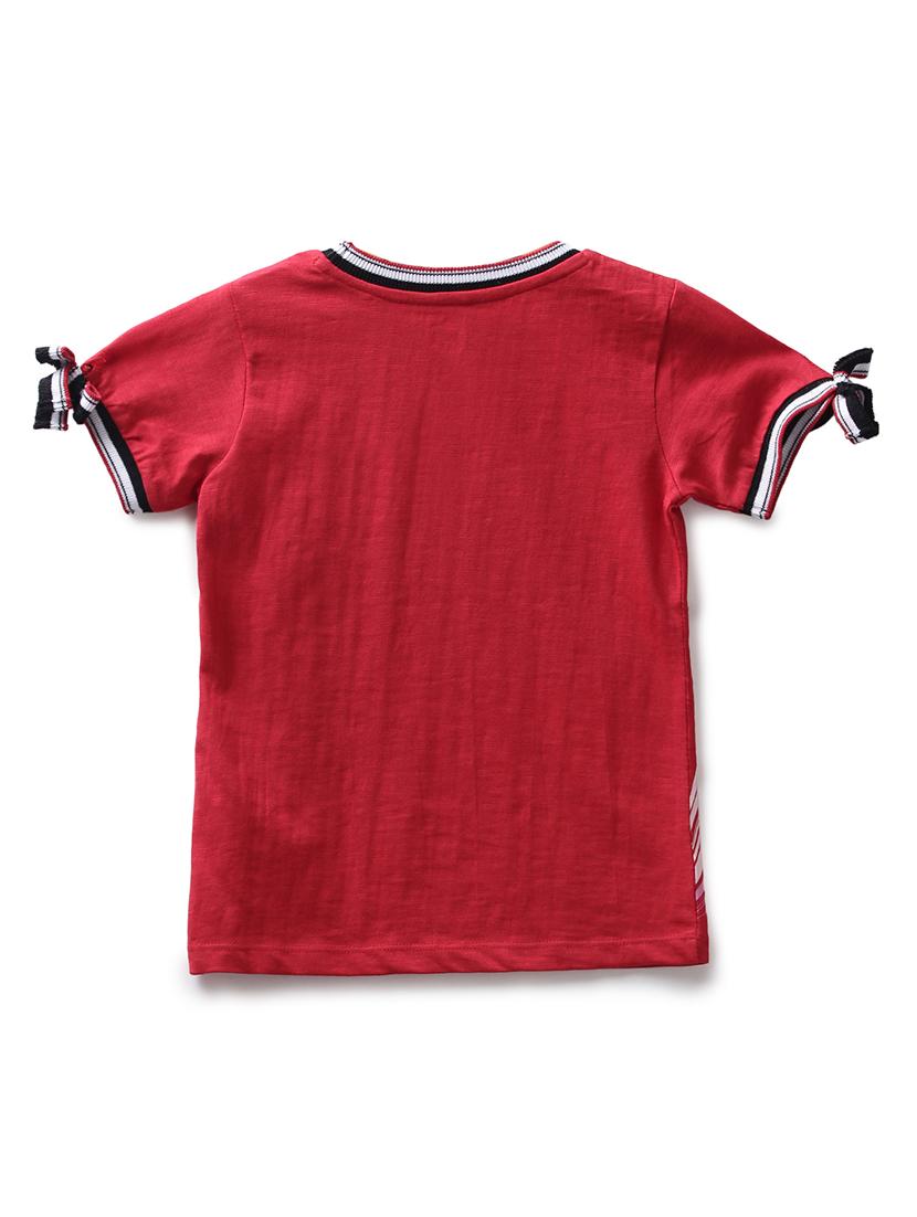 red cotton jersey regular tee - 17422308 - Zoom Image - 2