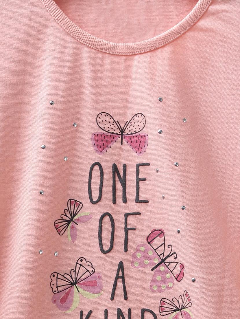 pink cotton jersey regular tee - 17422310 - Zoom Image - 4