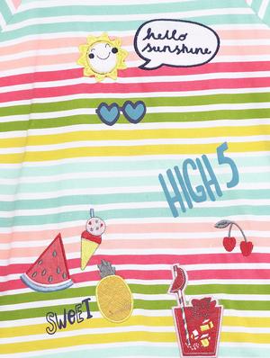 multi colored cotton jersey regular tee - 17422311 - Standard Image - 3