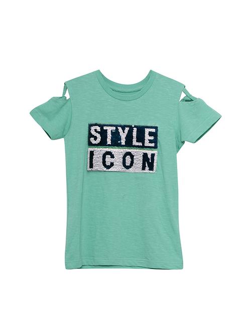 green cotton jersey regular tee - 17422314 - Standard Image - 1