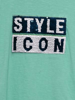 green cotton jersey regular tee - 17422314 - Standard Image - 3