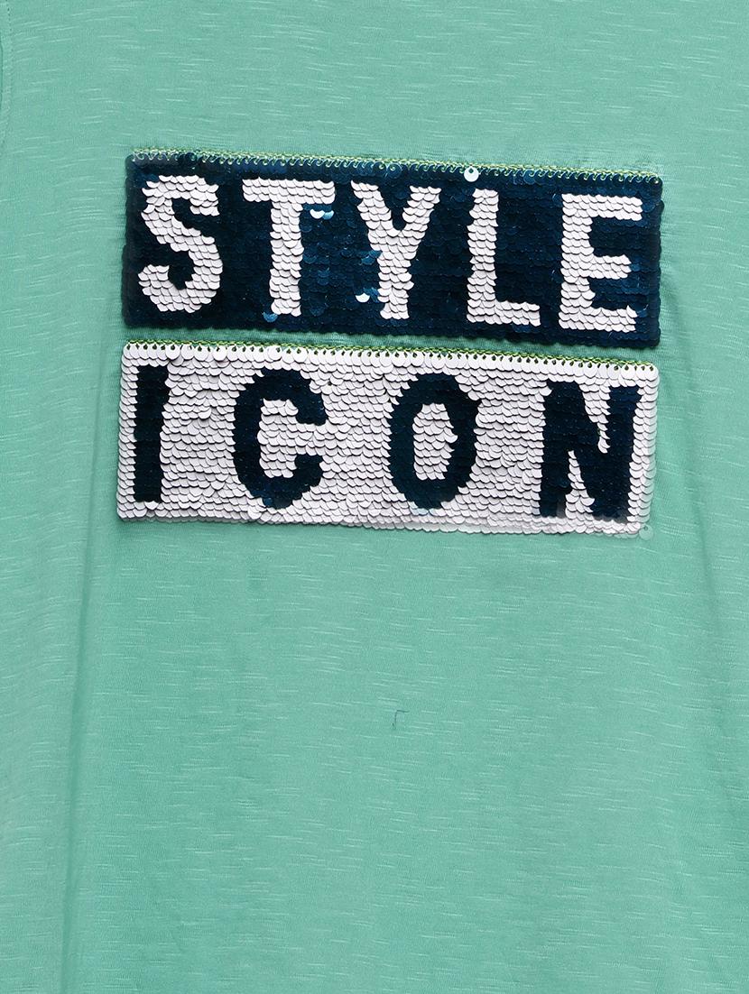 green cotton jersey regular tee - 17422314 - Zoom Image - 3
